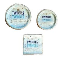 Celebrations Twinkle Twinkle Little Star Blue Party Bundle 9" Plates (8) 7" Plates (8) Napkins (16)