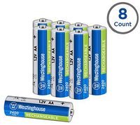 Westinghouse Rechargeable Battery, high Capacity 2400mAh NH Rechargeable Battery, 1 Year Low self Discharge (AA, 8 Counts)