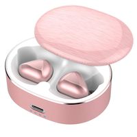 Chercherr Sport Bluetooth Earphone, TWS Bluetooth 5.0+EDR Headset Mini Twins True Wireless Earpiece Stereo Noise Reduction Earbud Touch Control in-Ear Headphone with Charging Case (Pink)