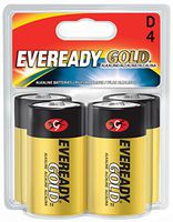 Energizer Alkaline Batteries Size D 1.5 V Pack / 4