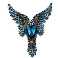Fashion Jewelry Accessories Halloween Rhinestone Eagle Crystal Brooch Pins Popular Creation Beauty Party Woman Cheap Style Accesories Styling Cute Decoration