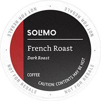 Amazon Brand - 100 Ct. Solimo Dark Roast Coffee Pods, French Roast, Compatible with Keurig 2.0 K-Cup Brewers