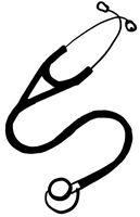 hBARSCI Stethoscope Vinyl Decal - 5 Inches - for Cars, Trucks, Windows, Laptops, Tablets, Outdoor-Grade 2.5mil Thick Vinyl - Black