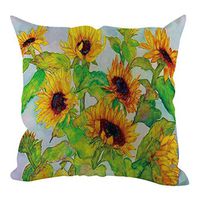 Kuhxz Trendy Sunflower Short Plush Pillowcase Sofa Cushion Set Home Decor for Healthier Life 18"x18"/45cmx45cm