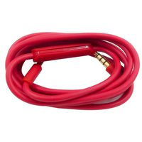 Replacement Audio Aux Cord Extension Cable Wire with Mic Compatible with Beats by Dre Solo 3 2 / HD/Studio 3 2 /Pro/Detox/Wireless/Mixr/Headphones (Red with Mic)