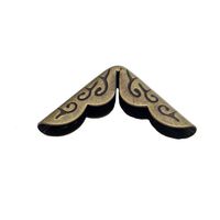 24pcs/lot Metal Book Corner Protector Scrapbook Photo Album Diary Cover Corner Decorative (Style 4 Bronze 24pcs)