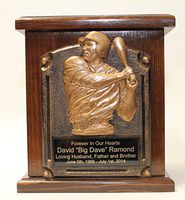 Baseball Adult Memorial Wooden Cremation Urn-Sports Funeral Urns with Personalization