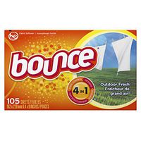 Bounce Fabric Softener Sheets, Outdoor Fresh, 105 Count