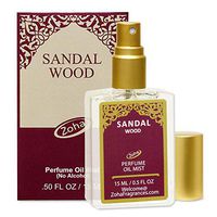 Sandalwood Perfume Oil Mist (no alcohol spray) - Essential Oils and Clean Beauty Hypoallergenic Vegan Perfumes for Women and Men by Zoha Fragrances, 15 ml / 0.50 fl Oz