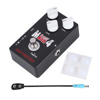Guitar Distortion Effect Pedal, Guitar Effect Pedal with 9V Battery Connection Cable, Stickers