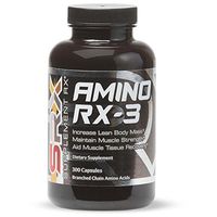 Supplement Rx (SRX) - Amino Rx-3, BCAA Capsules, Branched Chain Amino Acids Supplement, BCAAs L-Leucine, L-Valine, L-Isoleucine, 300 Capsules
