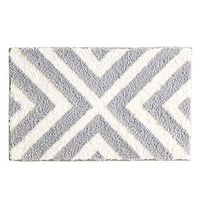 GHHZZQ Bathtub Mat Non-Slip Absorbent Quick Drying Superfine Fiber Bathroom Rugs Foot Pad, 3 Colors, 2.5 cm Thick, 40x60cm, 50x80cm (Color : Gray, Size : 50x80cm)