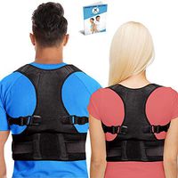 Posture Corrector for Men and Women - USA Designed - Comfortable & Adjustable Back Brace for Back, Shoulder & Neck Pain - Improves Posture and Provides Full Clavicle Support (L)