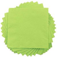 JAM PAPER Small Beverage Napkins - 5 x 5 - Lime Green - 600/Box