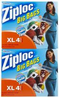 Ziploc Big Bags, XL, 4 Bags (Pack of 2)