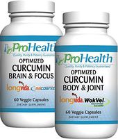 Optimized Curcumin Brain & Focus® + Body & Joint® Bundle by ProHealth (500 mg, 60 Veggie Capsules)