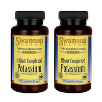 Swanson Albion Complexed Potassium 99 Milligrams 180 Capsules 2 Bottles (2 Pack)