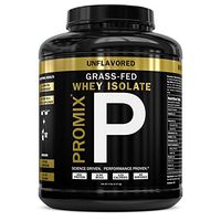 Grass Fed USA Whey Protein Isolate Powder I Native & Cold Processed I PROMIX 100% All Natural Undenatured I ­Best Optimum Standard Fitness Nutrition Shakes Energy Smoothie Bowls Unflavored 5lb Bulk