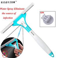 RJSDYZDM Safe Wiper Scraper Shower Cleaner with Silicone Blade & Holder Hook Non-Slip Handle,All-Purpose Window Scraper for Bathroom/Kitchen/Car Glass/Mirror/Door/Tile/Windshield Cleaning