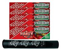 Herb Airtight Tube Pocket Protector with Juicy Jay's Strawberry 1.25 Flavored Hemp Rolling Papers 5 Count DC Crafts Nation- Ganesha