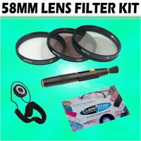 Top Brand 58MM Lens Filter Kit for Canon Digital SLR Cameras