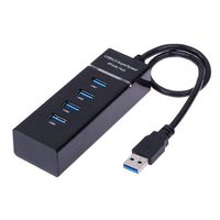 4 Port USB 3.0 Splitter High-Speed 5Gbps USB 3.0 Data Hub with LED Indicators for Xbox One Slim/360, Laptop PC, Printer, TV with 11.81 inch Extended Cable