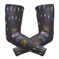 ZZKKO Shine Bright Star Cooling Arm Sleeves Cover Uv Sun Protection for Men Women Running Golf Cycling Arm Warmer Sleeves 1 Pair