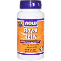 Now Foods Royal Jelly 1000mg, 60 Softgels (2 bottles of 60)