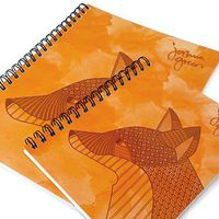 Monster Stationery - A4 and A5 Lined Notebooks - 160 Perforated 80gsm Pages - Made in UK - Joshua Green Design - Fox