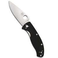Spyderco Tenacious 7.77" Value Folding Knife with 3.39" Stainless Steel Blade and Durable Non-Slip G-10 Handle - PlainEdge - C122GP