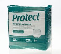 Medline Protect Extra Protective Underwear, X-Large, 20 Count (Pack of 4)
