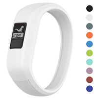 Meifox Compatible with Garmin vivofit JR Bands for Kids,Solf Silicone Replacement Band with Garmin Vivofit JR/Vivofit JR 2 / Vivofit 3 (White, Large)