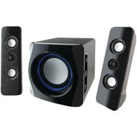 iLive iHB23B Wireless Bluetooth Speaker System 2.1 Channel W/Blue LED Light EFX Electronic Accessories