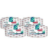 [400 Count] Plasti Plus Disposable Plastic White 7 Inch Heavy Weight Dinner Plates, Great For Weddings, Home, Office, School, Party, Picnics, Take-out, Fast Food, Outdoor, Events, Or Every Day Use,