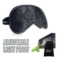 Gentle Dreams Sleep Mask, Ultra Soft Natural Silk Eye Mask, Completely Lightproof, Comfortable Luxury Blindfold, Ear Plugs, Satin Sleeve, Adjustable Strap, Pocket for Hot and Cold Therapy