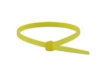 Monoprice Cable Tie 8 inch 40LBS, 100pcs/Pack - Yellow