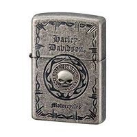 Zippo 2018 Model Harley Davidson Japan Silver Barrel Finish Skull Metal HDP-70