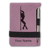 Mini Notepad, Pole Dancer, Personalized Engraving Included (Pink)