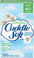 Sun Cuddle Soft Fabric Softener Dryer Sheets, Fresh Morning Breeze, 100 Count