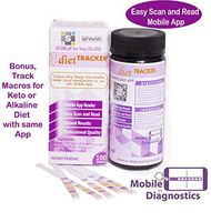 [Scan & Read] Health, Diet, and Wellness Check - pH & Ketone Test Strips with Mobile App Reader (iPhone) for Urine Testing - Measure and Track Alkaline State, Keto Diet, or Ketosis with Smartphone App