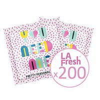 LA Fresh Travel Flushable Feminine Hygiene Wipes Paraben Free Natural Formula for Sensitive Skin - Portable and Discreet - 200 Individually Wrapped Packets Bulk