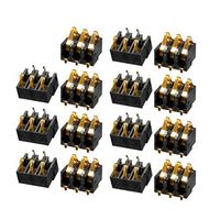 uxcell 15Pcs 50V 0.5A Spring Type Battery Connector Right Angle SMD SMT 3 Terminal