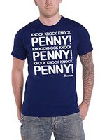 The Big Bang Theory T Shirt Penny Knock Knock Knock Logo Official Mens Navy Size M