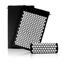 Acupressure & Massage Mat with Pillow (Black)