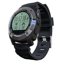 Rookee Smart Watch S928 - Built-in GPS For Outdoor Sports, Bluetooth Connection, 5 sport stats (including heart rate,steps,calorie, mileage, height) (midnight black)