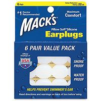 Mack's Pillow Soft Silicone Earplugs - 6 Pair, Value Pack – The Original Moldable Silicone Putty Ear Plugs for Sleeping, Snoring, Swimming, Travel, Concerts and Studying (6 Pair 3 Pack)