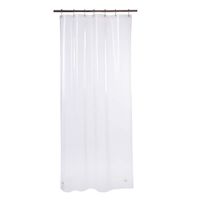 AmazerBath Plastic Shower Curtain, 40" W x 72" H EVA 8G Thick Bathroom Plastic Shower Curtains No Smell with Heavy Duty Clear Stones and 7 Rust-Resistant Grommet Holes-Clear