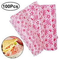 Beeswax Wrap - WENTS 100PCS Reusable Food Wrap Wax Wraps Sustainable Food Storage for Sandwich, Cheese, Fruit, Bread, Snacks 22 x 25cm
