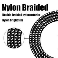 MFi Certified Charging Cable 10ft/3m Charger Cord Super Long Compatible with Phone Lightning Xs/XS Max/XR/X / 8/8 Plus / 7/7 Plus / 6S/6S Plus/SE, Pro/Air/Mini (Nylon-Black) (Black)