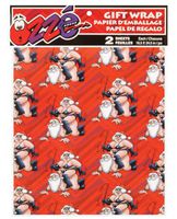 Ozze Inc Leather Santa Claus Gift Wrap - 2 Sheets